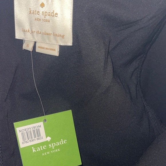 Kate Spade Black Dress with White Cuffs NWT - Picture 2 of 2